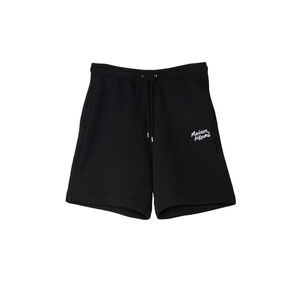 MAISON KITSUNÉ Black Cotton Shorts With Drawstring Waist And Subtle Logo